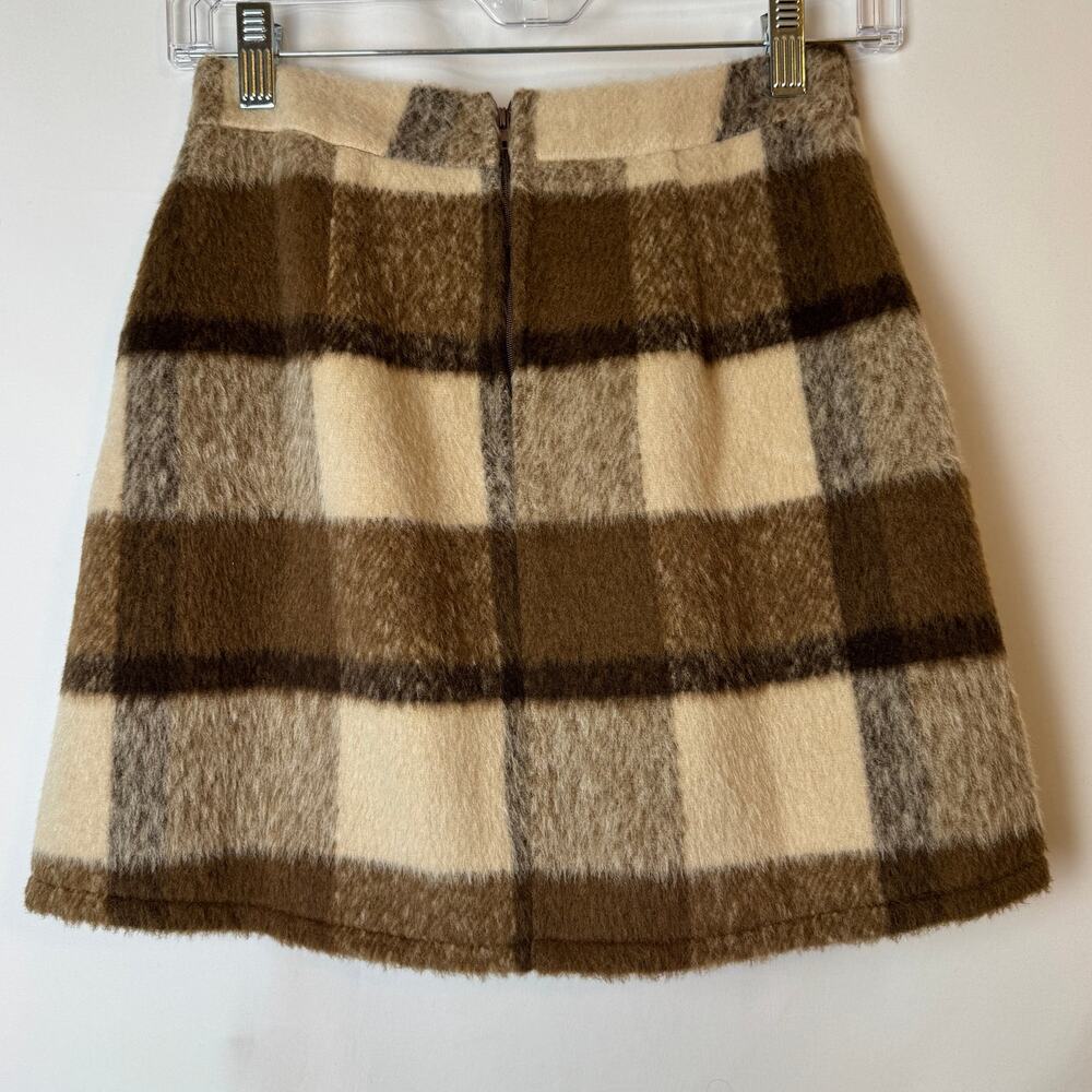 Francesca's Blue Rain Kaitlin Plaid Mini Skirt Size XS - Picture 3 of 7